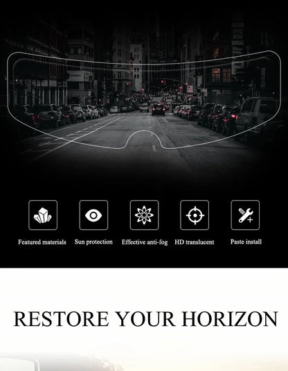 Motorcycle Helmet Mirror Rainproof Film – Anti-Fog Sticker for High Definition Visibility, Universal Motorcycle Accessories