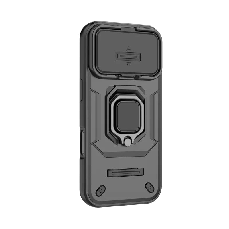 Armor iPhone 17 Pro Max Case – Slide Camera Protection with Ring Holder Cover