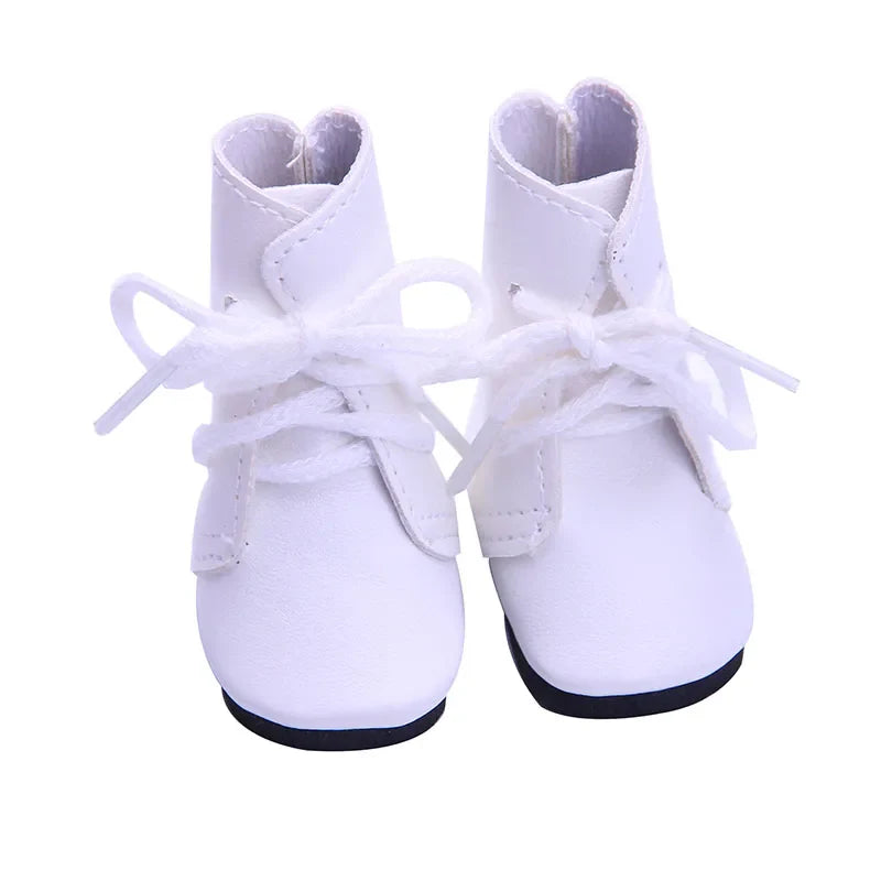 5CM Doll High-Top Boots – PU Shoes for 14.5" American & Paola Reina Dolls, 1/6 BJD Blythe & EXO Doll Accessories