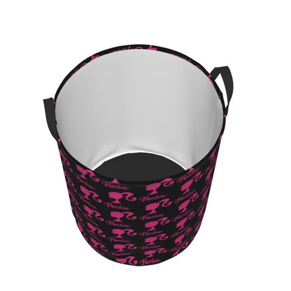 Custom Barbie Logo Laundry Basket – Collapsible Large Capacity Clothes Storage Bin, Disney Baby Hamper