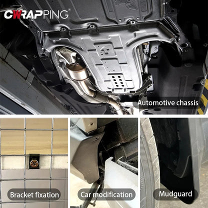 U-Type Car Fastener Clips - Metal Screw Retainer Clips for Engine Guard, Bumper & Undertray Repair
