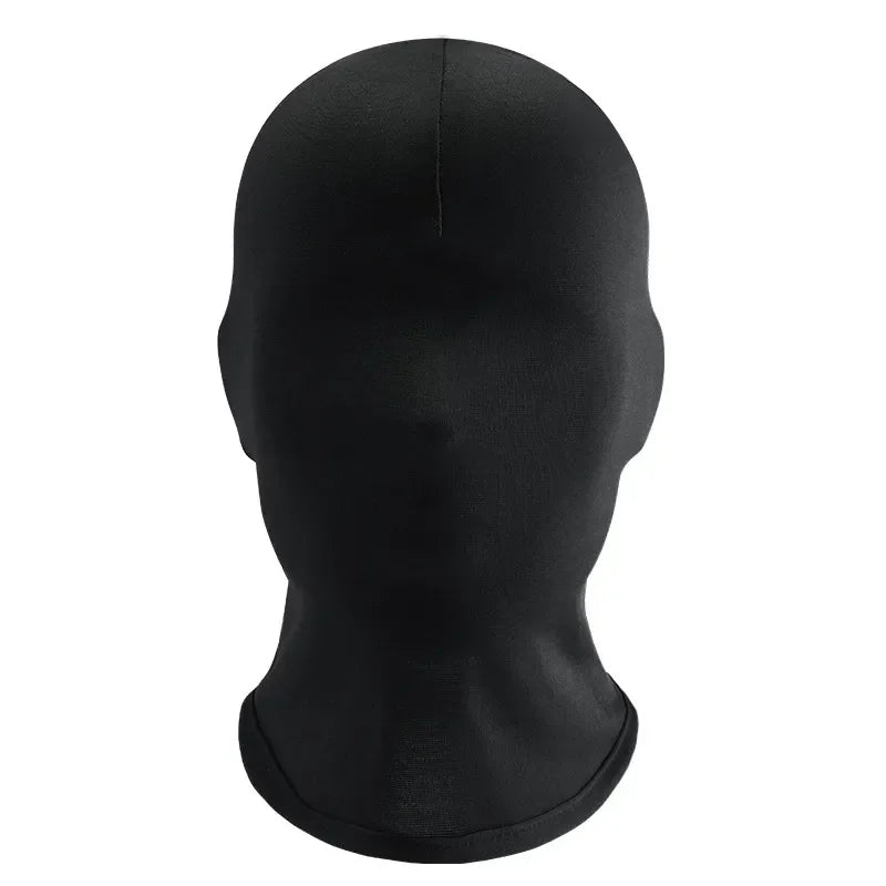 Black Full Face No-Hole Balaclava Hat – Unisex Army Tactical UV Protection Ski Mask for Bike & Motorcycle