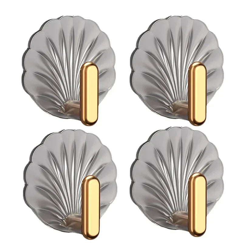 Strong Sticky Luxury Wall Hooks: Easy Install Coat Hanger Rack for Clothes, Towels, Bags, Keys, and More (1/2/4 Pieces)