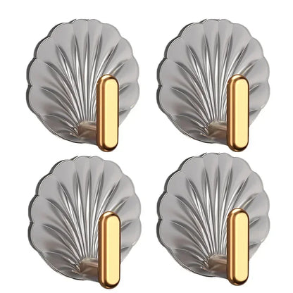 Strong Sticky Luxury Wall Hooks: Easy Install Coat Hanger Rack for Clothes, Towels, Bags, Keys, and More (1/2/4 Pieces)