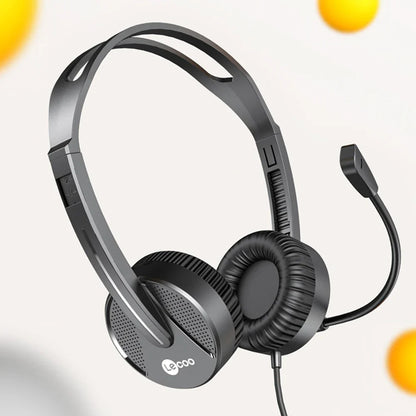 Lenovo Lecoo HT106 Wired Headset – 3.5mm Head-Mounted with Adjustable Mic for Calls, Online Teaching & Web Conferences