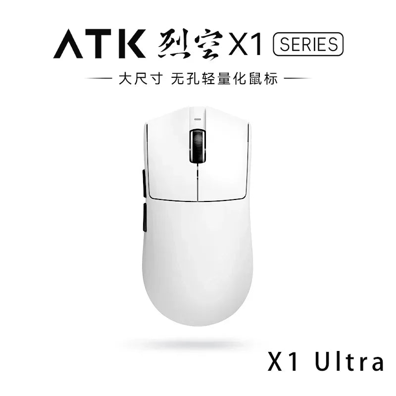 NEW ATK X1 Ultimate Wireless Gaming Mouse — PAW3950 Ultra, 8K Polling Rate, 2.4G, 0.3ms, 500mAh, 750IPS, 42,000 DPI for PC & Laptop