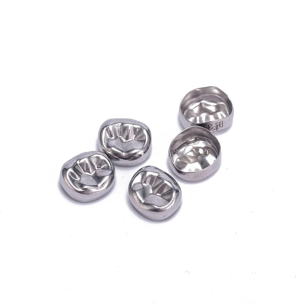 5PCS EASYINSMILE Kids Stainless Steel Dental Crowns – Primary Molar Teeth Refill D2-D7