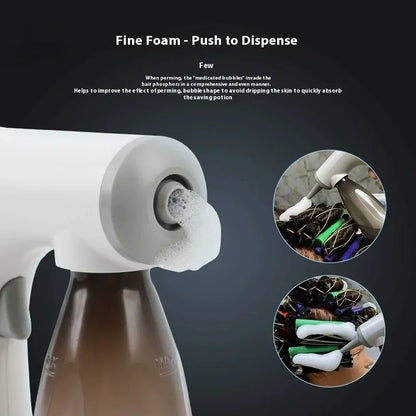 Electric Foam Bubble Perm Machine — Rechargeable Hot & Cold Hair Styling Tool for Salon & Home Use