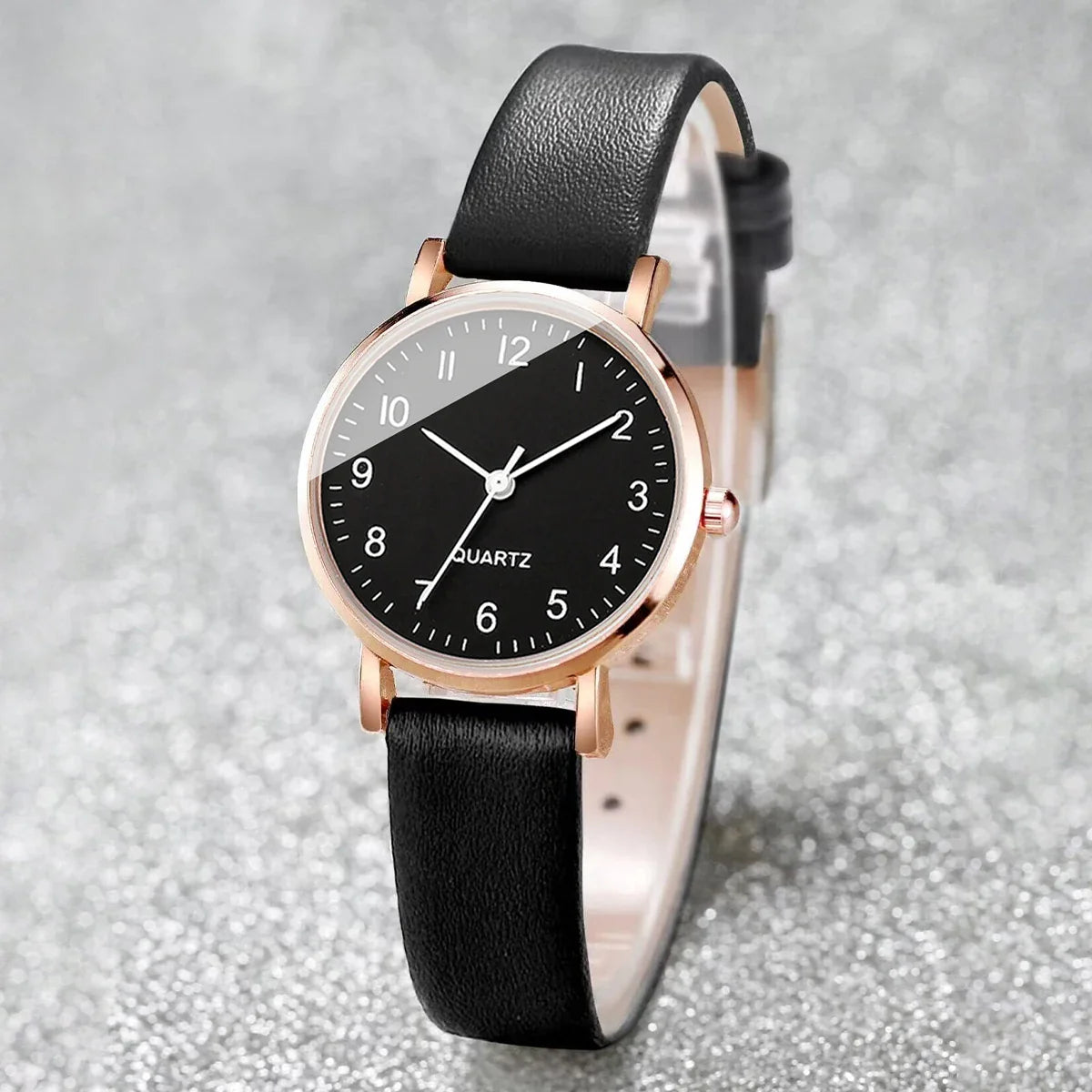 Women’s Small Dial Quartz Watch – Simple Leather Strap Ladies Wristwatch Gift