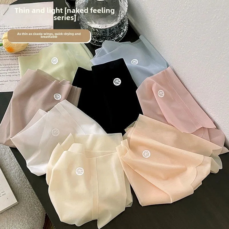 6-Pack Women’s Seamless Ice Silk Underwear – 3D Shaping Peach Butt Invisible No-Show Panties for Yoga & Daily Wear