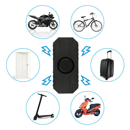 Wireless Vibration Alarm for Bicycle, Motorcycle & E-Bike – USB Rechargeable Waterproof Anti-Theft Security System with Remote Control Anti-Lost Sensor