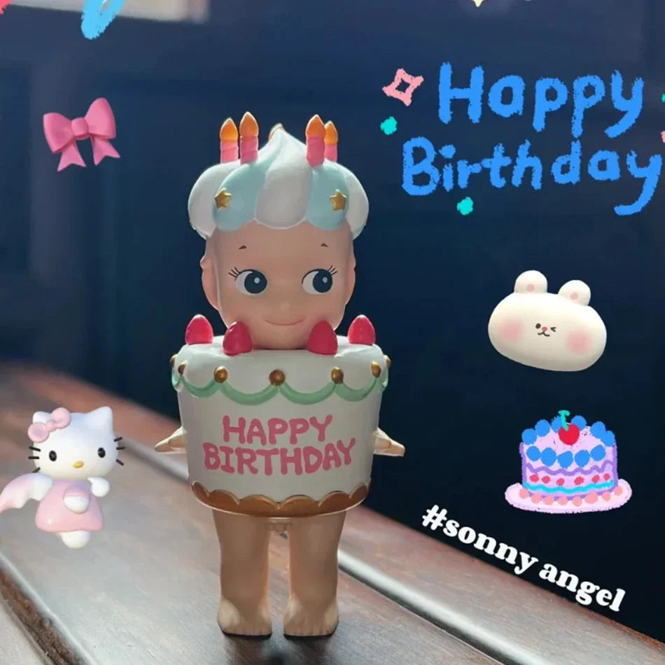 Sonny Angel Birthday Cake Series Mini Figures — Collectible Decorative Doll Toys, Kids Gift & Car/Office Decor