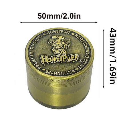 2-Inch 4-Layer Metal Herb Grinder — Manual Spice, Pepper & Tobacco Mill for Smoking Accessories