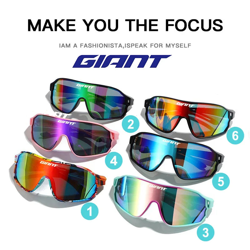 GIANT Cycling Glasses – UV400, Anti-Fog REVO Lenses, HD Clarity, Cateye Design
