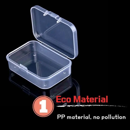 Mini Rectangular Plastic Storage Box – Translucent, Dustproof Jewelry & Small Item Container