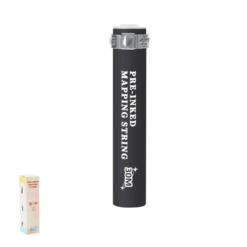 30m Pre-Inked Microblading Mapping String – White Eyebrow Marker Thread for Permanent Makeup & Tattoo Dyeing