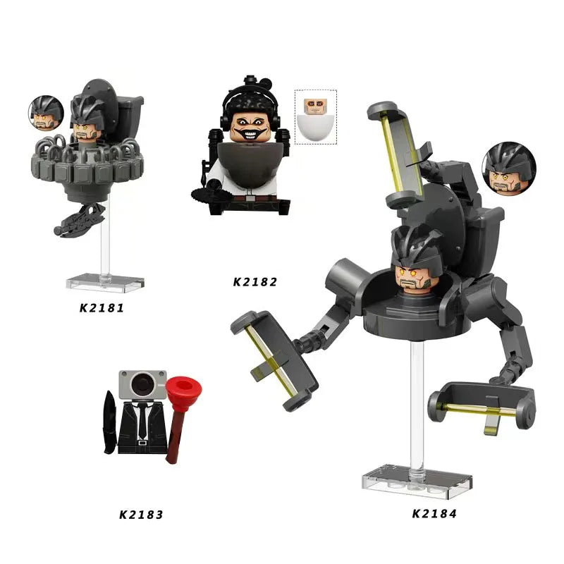 2025 KDL844 Toilet Man Mini Puzzle – Cartoon Bricks Action Figure Building Blocks Toy Gift
