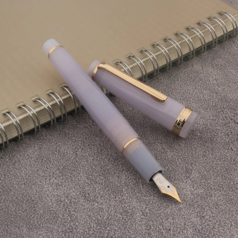 JINHAO 82 Transparent Fountain Pen — Spin Golden EF/F/M Nib, Ink Pen for Business, Office & School Supplies