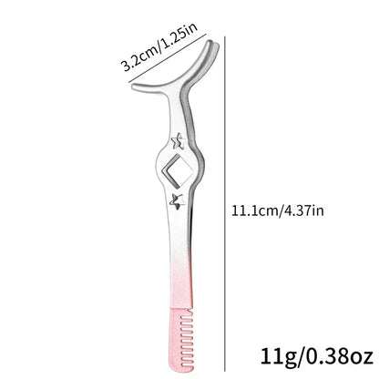 Professional False Eyelash Applicator Tweezers – Precision Lash Extension Clip & Curler Makeup Tool