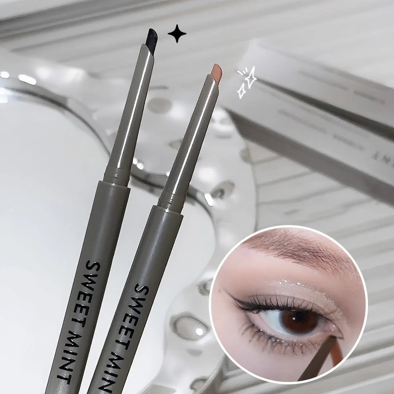Sexy Rose Red Matte Eyeliner Pencil — Waterproof, Easy-to-Color Wine Red Eye Makeup Cosmetics (1pc)