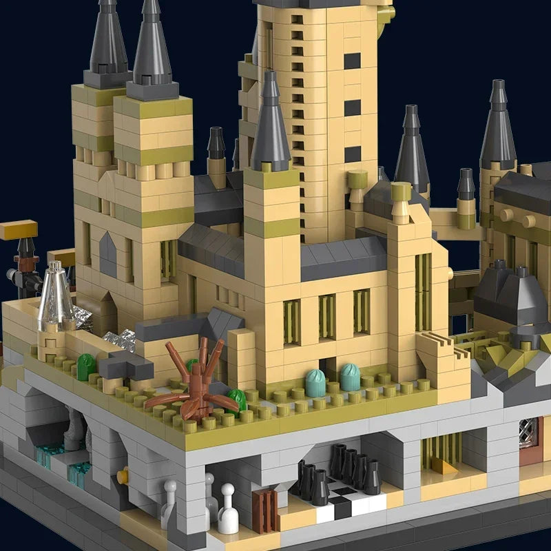 Magic Castle Building Blocks Set — DIY Wizardry School Model with Micro Bricks for Kids & Adults, Creative Assembly Toy Gift