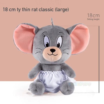 18cm Tuffy Doll — Original Tom & Jerry Plush Toy, Cute Tom Cat & Tefie Mouse Cartoon Pillow Doll