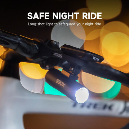 XOSS XL400/800 USB-C Rechargeable Aluminum Front Bike Light – MTB Headlamp for Bicycle Accessories