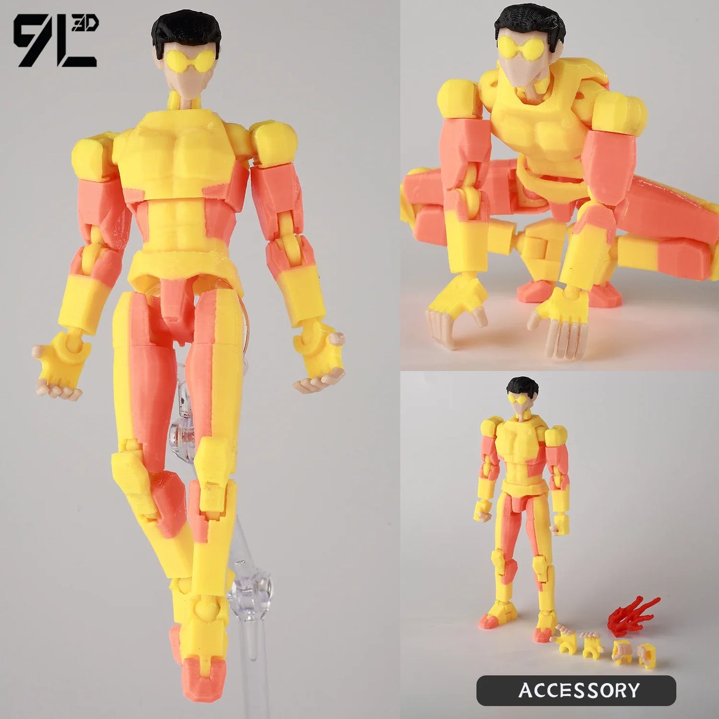9L3D Lucky 13 Invincible Boy Action Figure – 3D Printed Multi-Jointed Poseable Anime Collectible Model Toy Gift