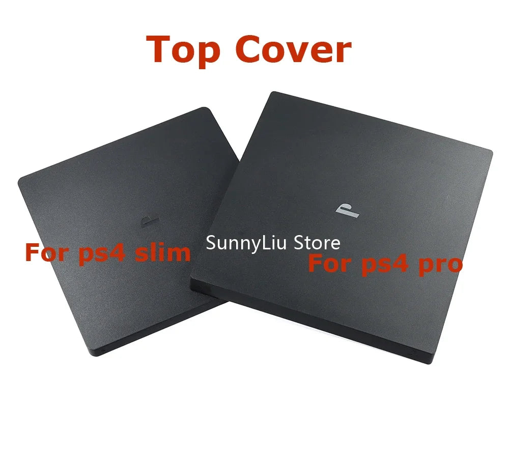 PS4 Slim & Pro Front Upper Shell Cover — Black Protective Faceplate Housing