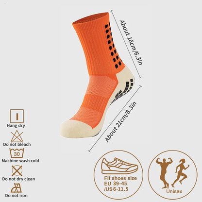 Anti-Slip Football Socks - Non-Slip Soccer, Basketball, Tennis & Cycling Grip Socks for Men