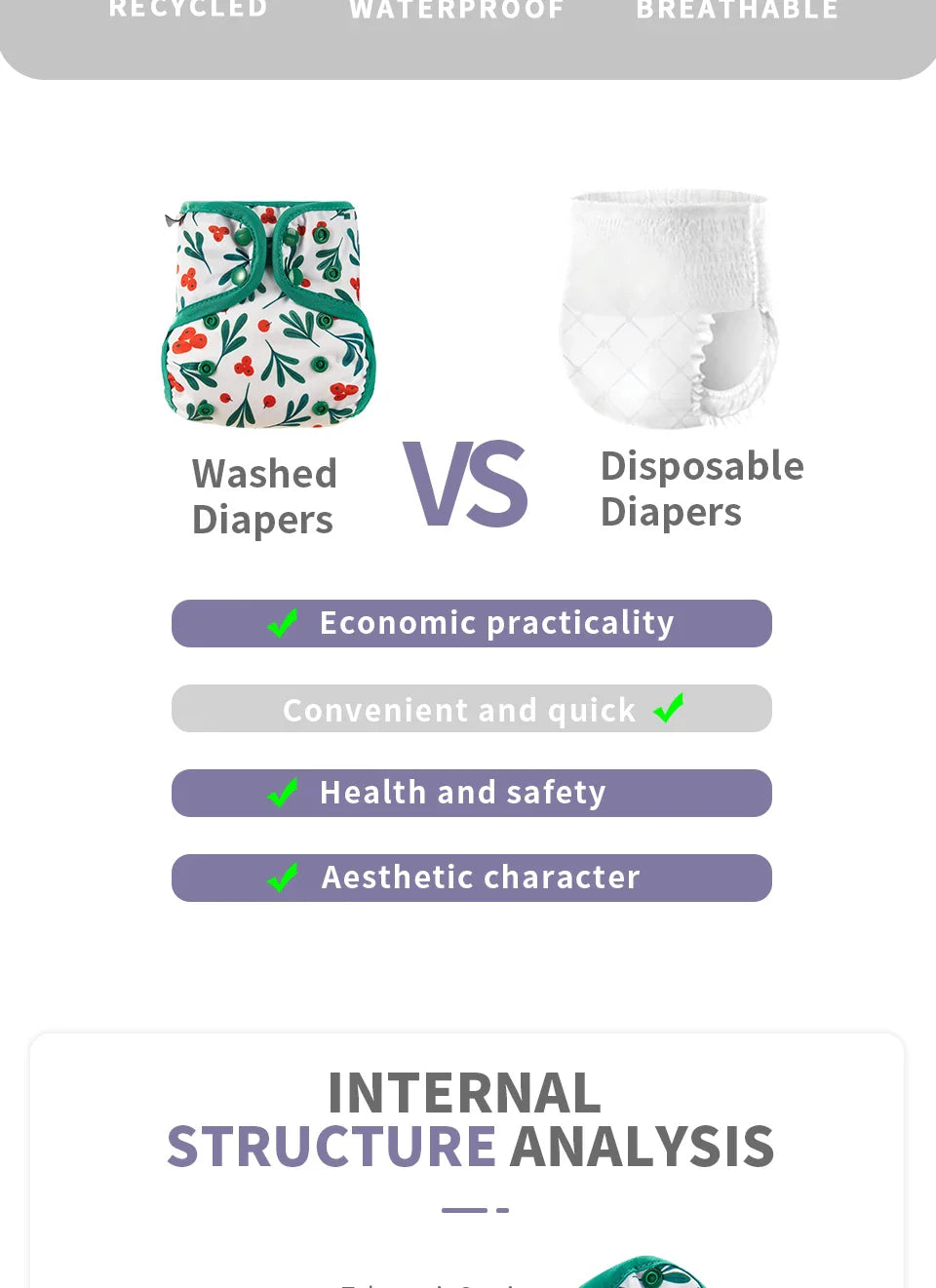 Kangobaby #My Soft Life# Reusable Baby Cloth Diaper Cover – Washable Newborn Nappies 0-3 Months