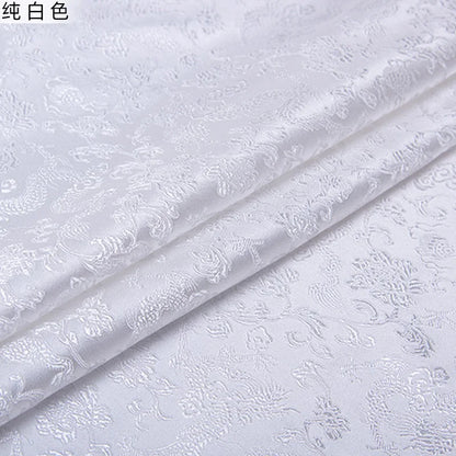 0.5/1/2m Brocade Satin Fabric — Dragon Pattern Material for Sewing, DIY Crafts, Gift Boxes & Patchwork