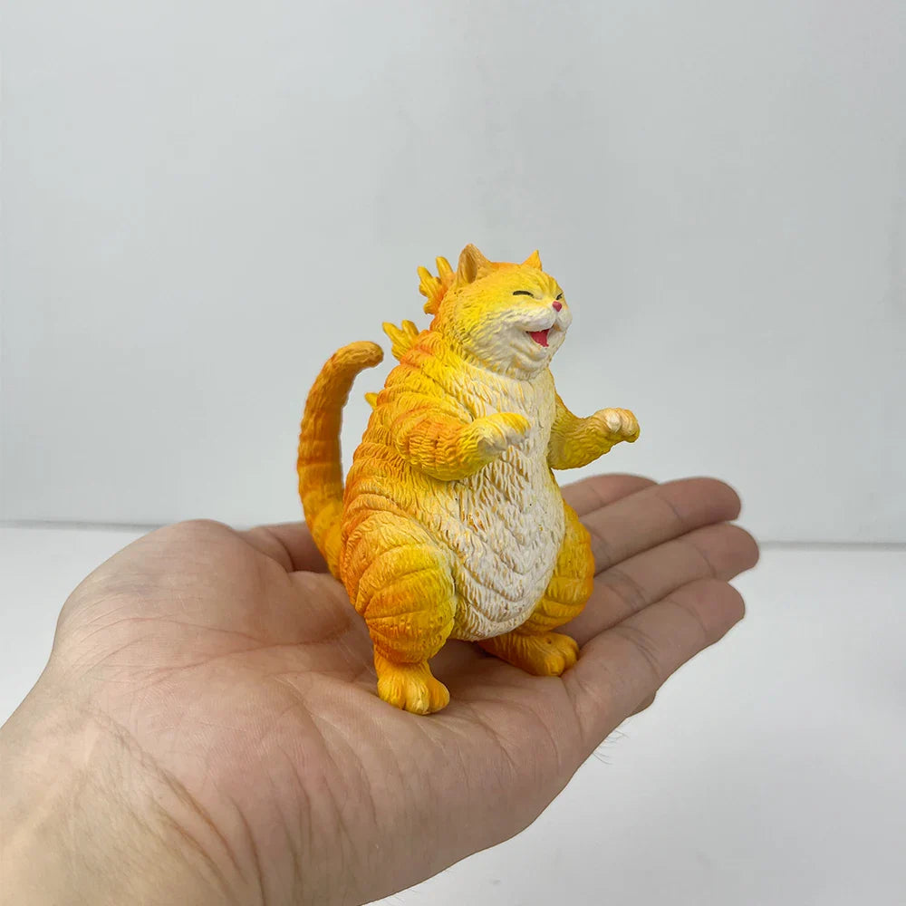 Handmade Monster Cat Figurine – Resin Sculpture for Home, Office Desk Decor & Collectible
