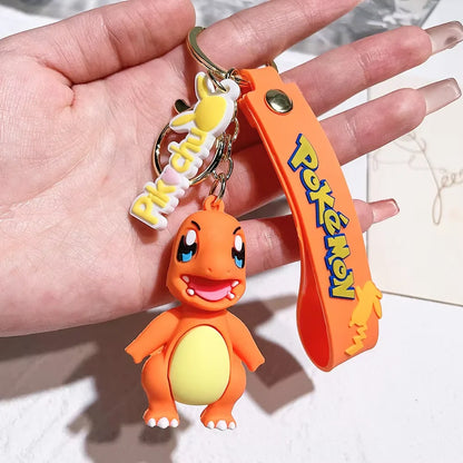 Kawaii Pokemon Key Ring – Pikachu, Charmander, Psyduck Cartoon Pendant