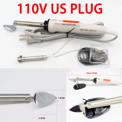 40W Mini Electric Soldering Iron — Adjustable 130/250°C Quick-Heating Tool for Household, Leather, Clothing & Wrinkle Removal