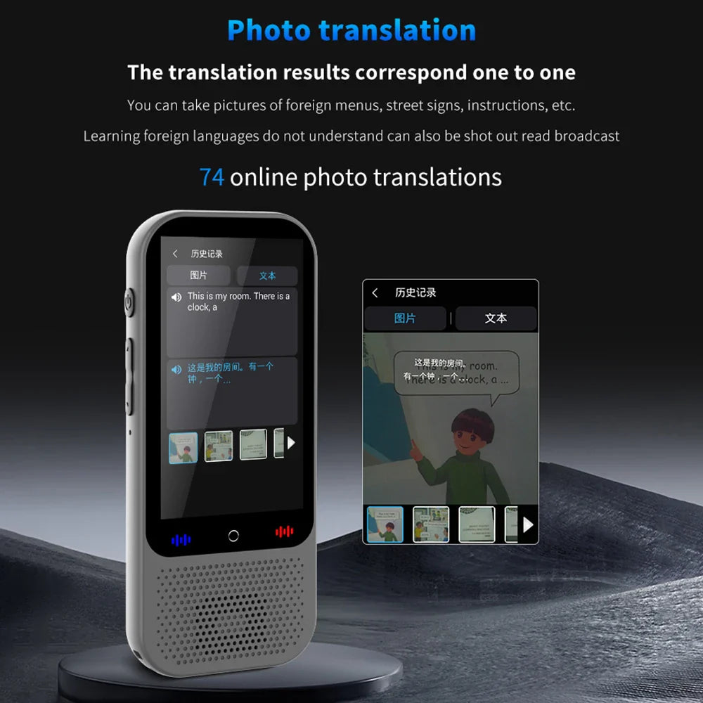 S80 Pro Portable Language Translator – 138 Languages, Voice Translation & 16 Offline Modes with ChatGPT Function