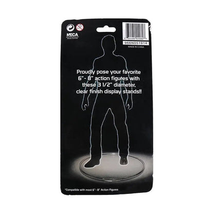 6-8" Neca Model Display Stands — Clear & Black Plastic Base for Action Figures & Toy Models