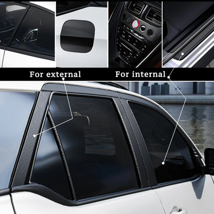Nano Carbon Fiber 3D Car Tape Sticker 1–10m – Waterproof Door & Mirror Edge Protector Strip DIY Adhesive Protective Film for Vehicles
