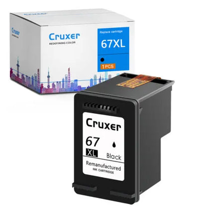 NineLeaf 67XL Ink Cartridge Black & Tri-Color Compatible for HP 67/67XL – DeskJet 1255, 2722, 2732, 2742e & DeskJet Plus 4140, 4152, 4155, 4158 Printers