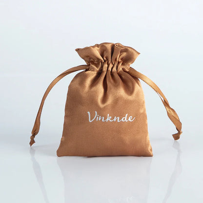 100PCS Silk Satin Jewelry Gift Bags – Drawstring Pouches for Necklace, Bracelet & Earrings, Wedding Party Favor & Christmas Gift Packaging, Custom Logo Ready