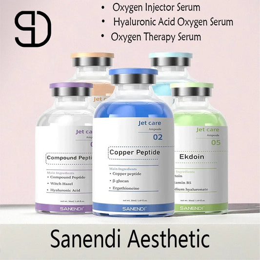 Hyaluronic Acid Oxygen Serum Ampoule — Anti-Aging Skin Spray with Salmon DNA & Copper Peptide GHK-Cu