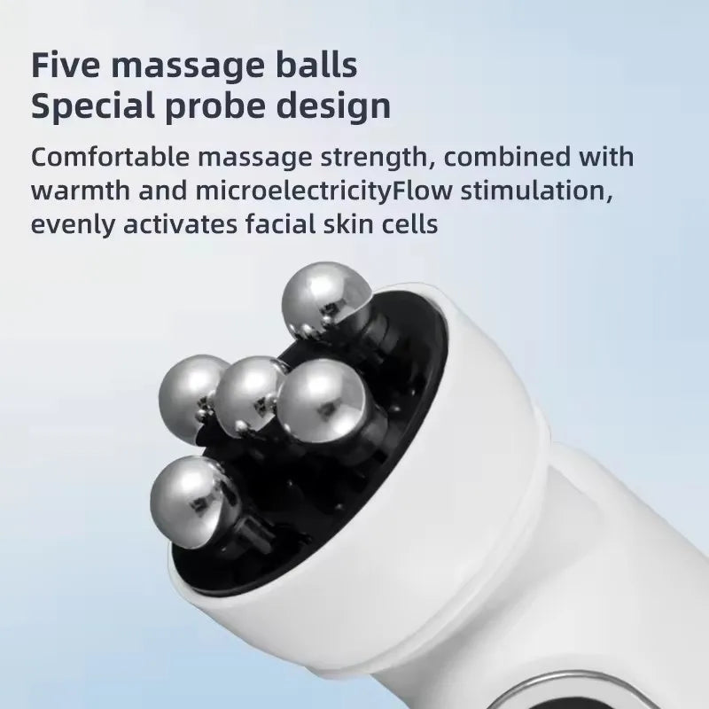 3 in 1 RF EMS Facial Roller Massager – 360° Skin Lifting, Fine Line Reduction, Microcurrent Beauty Machine