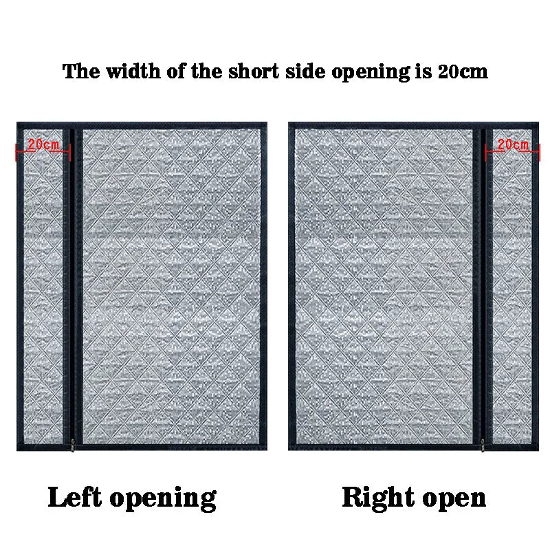 Side Zipper Cotton Curtain – Double-Layer Thickened Windproof Thermal Curtain for Cold-Proof Home Use, Customizable