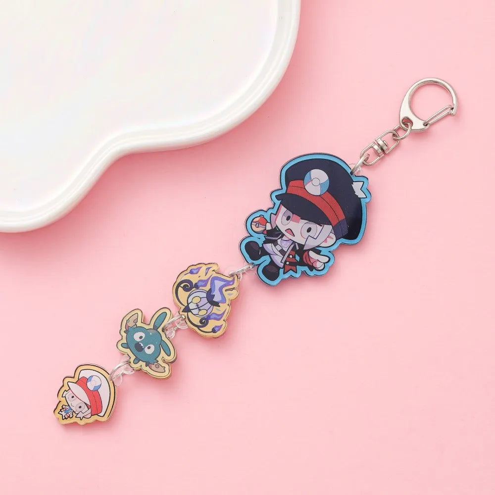 Anime Acrylic Keychain – Cute Cartoon Car Bag Pendant, Creative Gift for Friends & Fans, Fun Keyring Charm