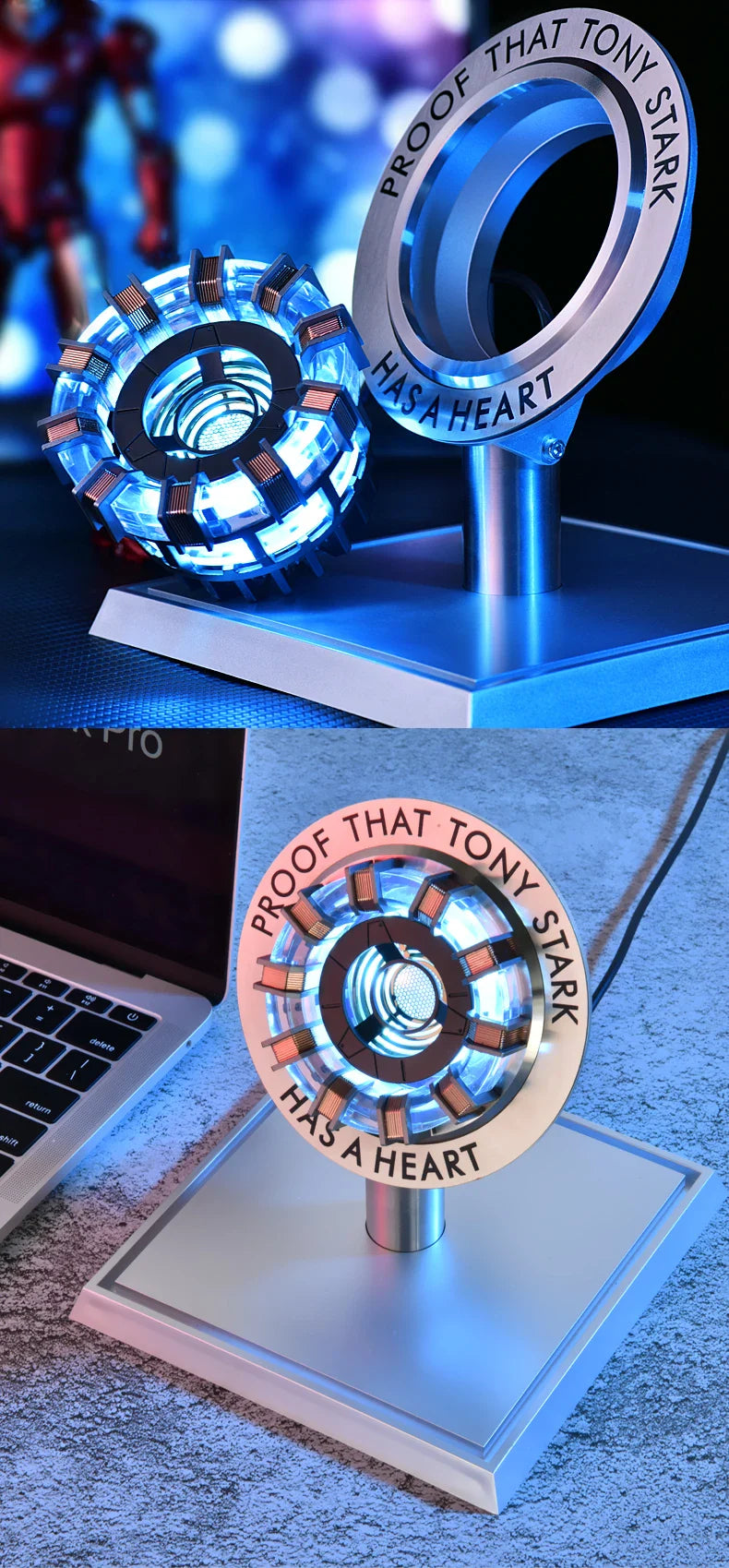 New Sale: Iron Man MK1 & MK2 Arc Reactors – Tony Stark's Mark Armor Heart with LED Lights, 1:1 Chest Lamp Toy Figure