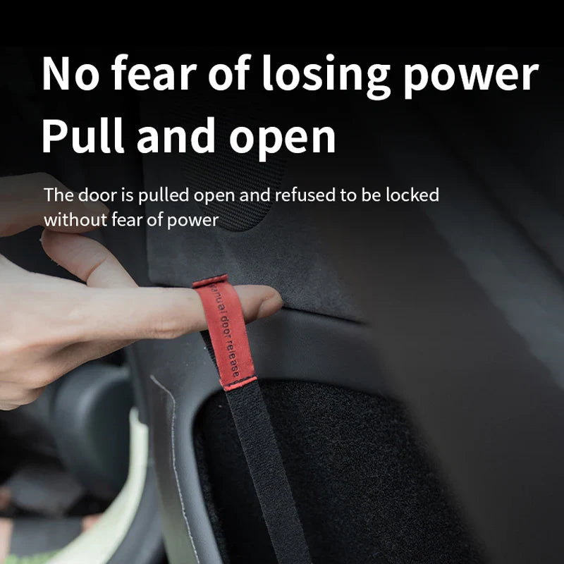 Extended Car Door Emergency Handle for Tesla Model Y - Manual Door Release Safety Pull Rope with Emergency Puller Button
