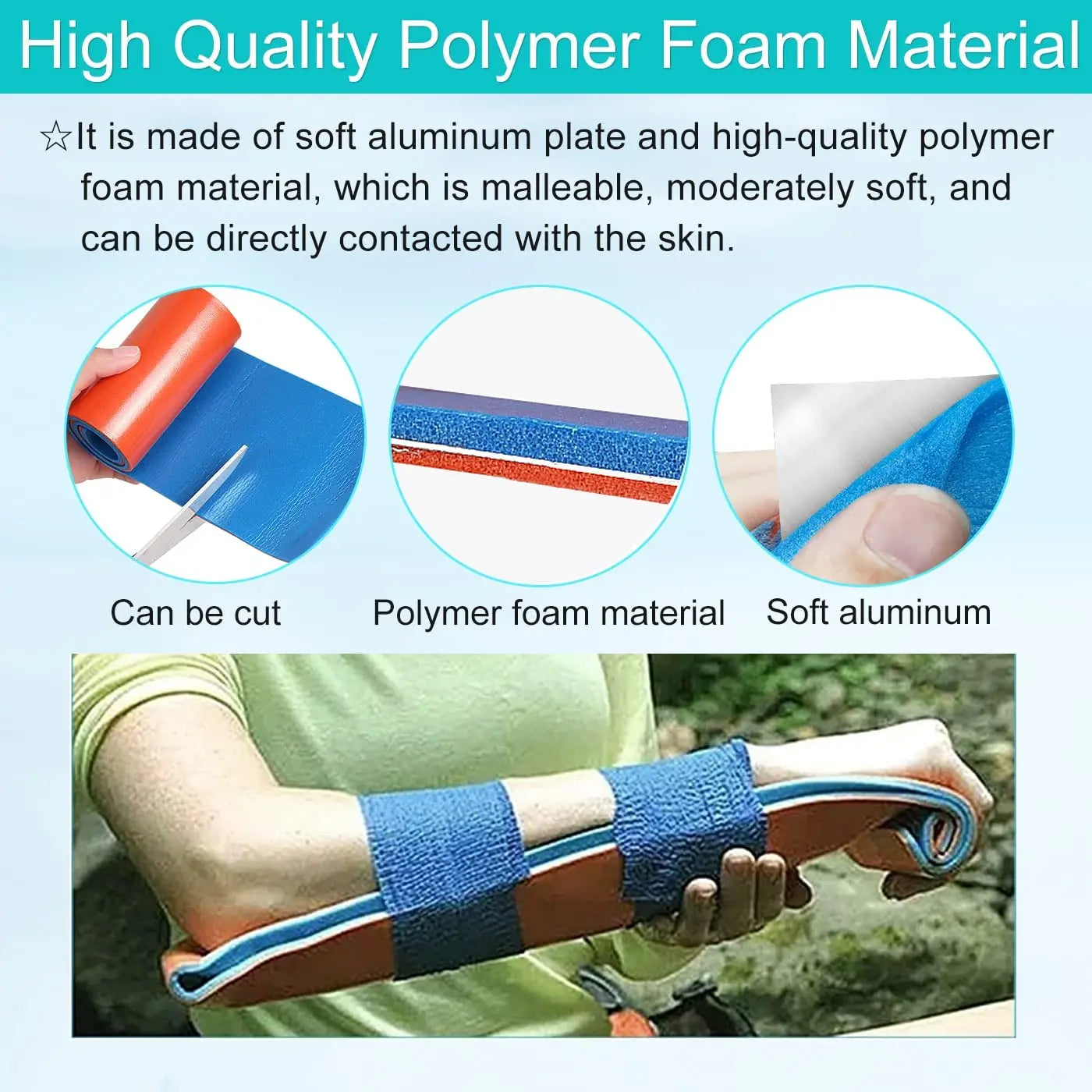 Aluminum Medical Splint Roll – Emergency First Aid Fracture Support for Neck, Arm, Leg & Pet Rescue