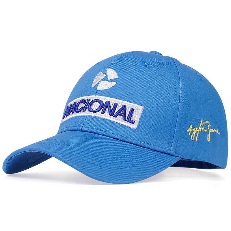 Ayrton Senna Racer Embroidered Cap - Outdoor Sun Protection Baseball Hat