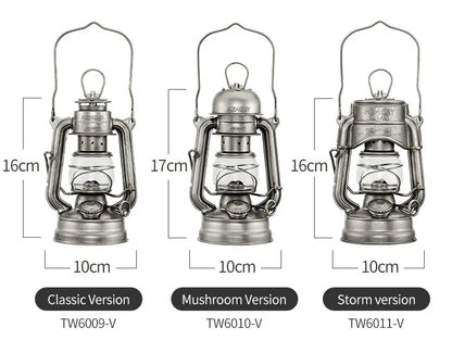 Thous Winds Memory Mini Oil Lamp – Portable Retro Camping Lantern for Hike, Picnic, and Backpacking
