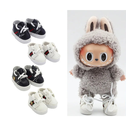 Only Shoes for 17cm Labubu Doll – Cute Kawaii V1 V2 Casual Sports Shoes, Outfit Accessories Gift